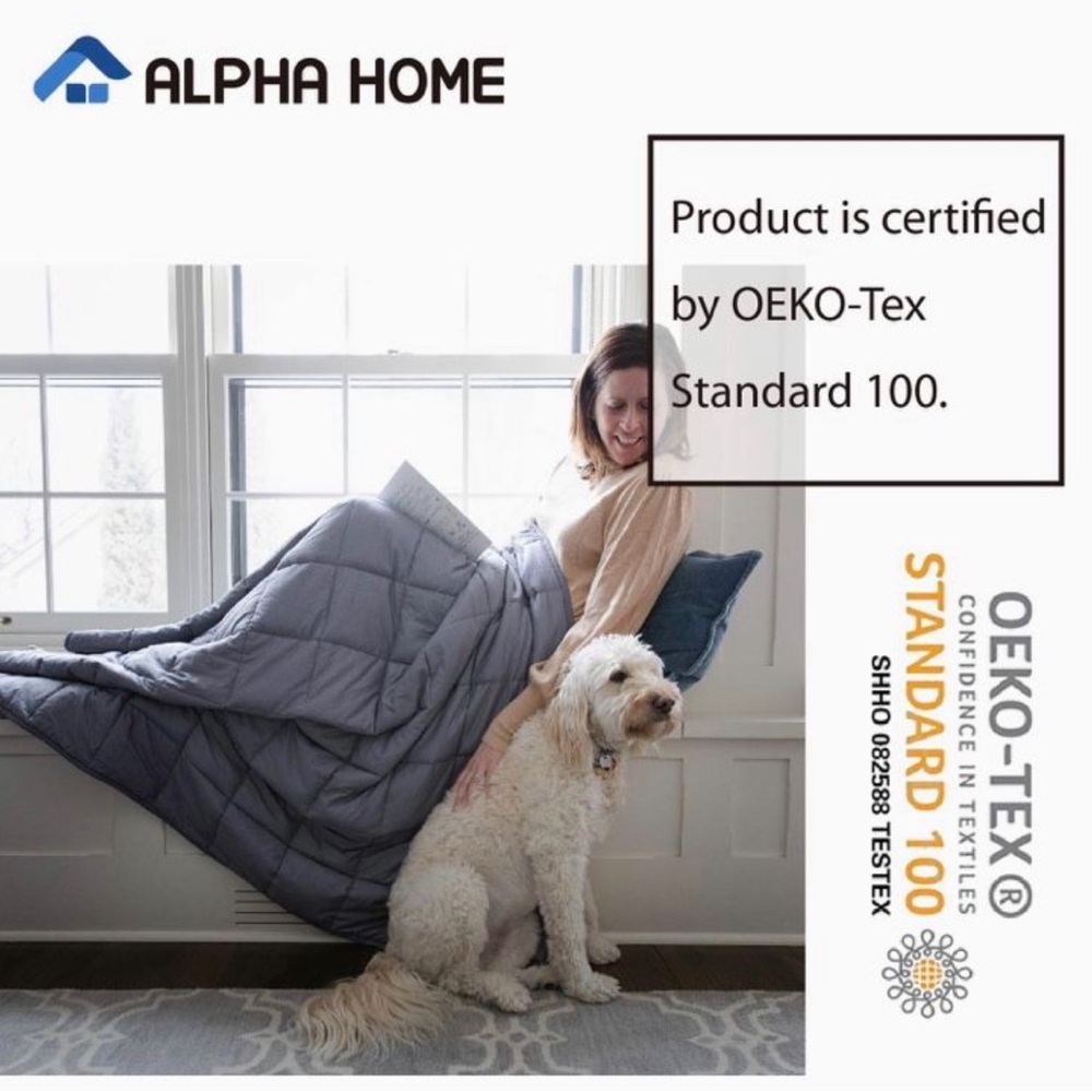 ALPHA HOME Weighted Blanket 5 Ibs, 36"x48" Heavy Blanket for Adults and Children
